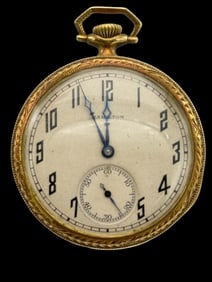 14k Hamilton Pocket Watch 17 Jewels