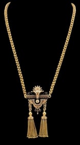 14k Gold Victorian Tassel Necklace