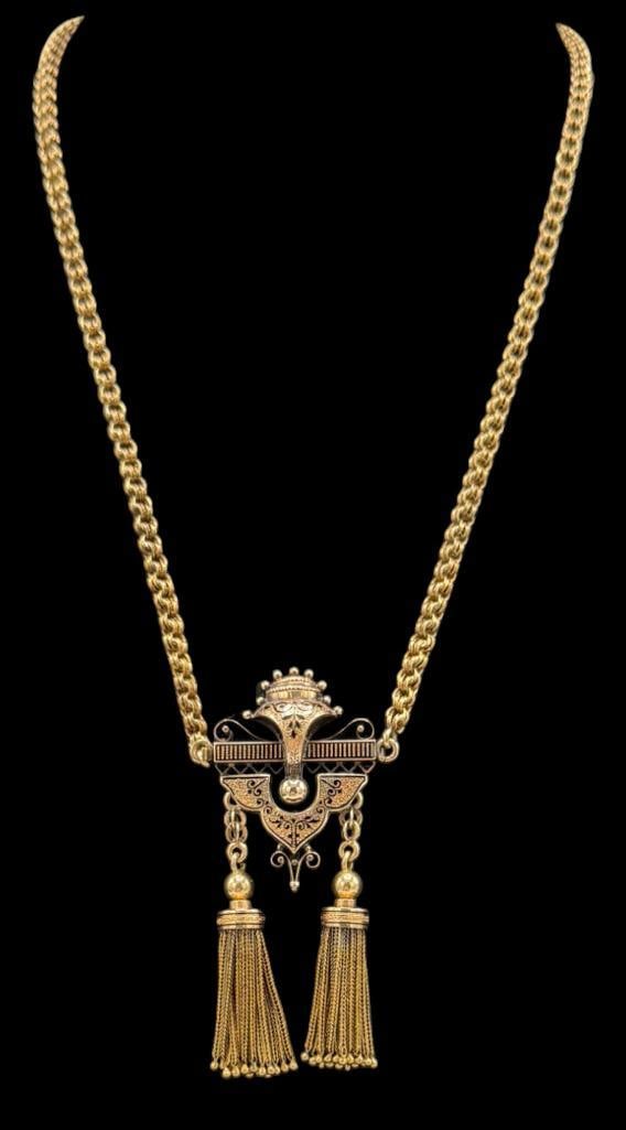 14k Gold Victorian Tassel Necklace (1 of 5)