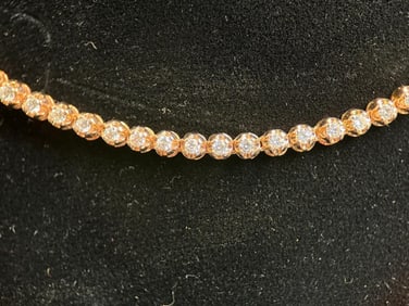 10k Gold Necklace with Diamonds