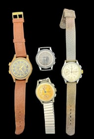 Group of Vintage Chronograph Watches, Clebar, StopWatch etc