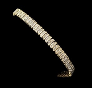 14k Gold and Diamond Bracelet