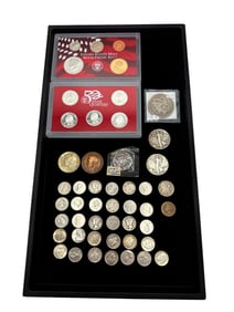 U.S. Silver Coins, 2001 Silver Proof Set and more