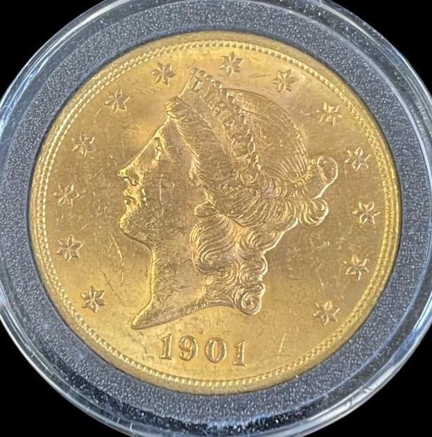 1901-S U.S. Double Eagle $20 Gold Coin (1 of 4)