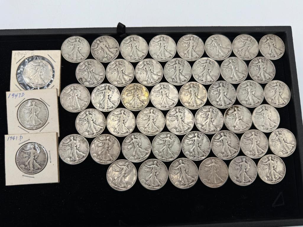 Group of 1940's Walking Liberty Half Dollars (1 of 2)