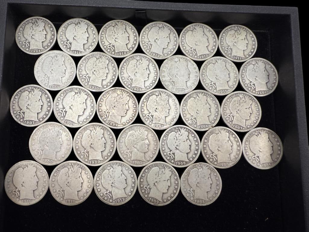 Group of Barber Half Dollars (1 of 2)