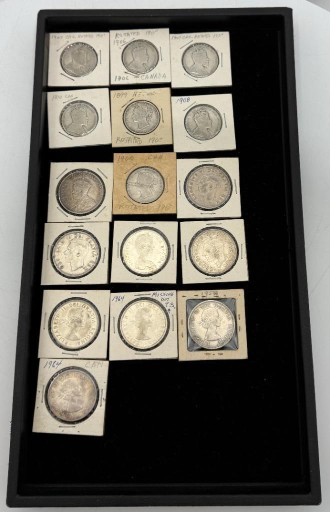 Group of Canada Silver Dollars and Half Dollars (1 of 2)