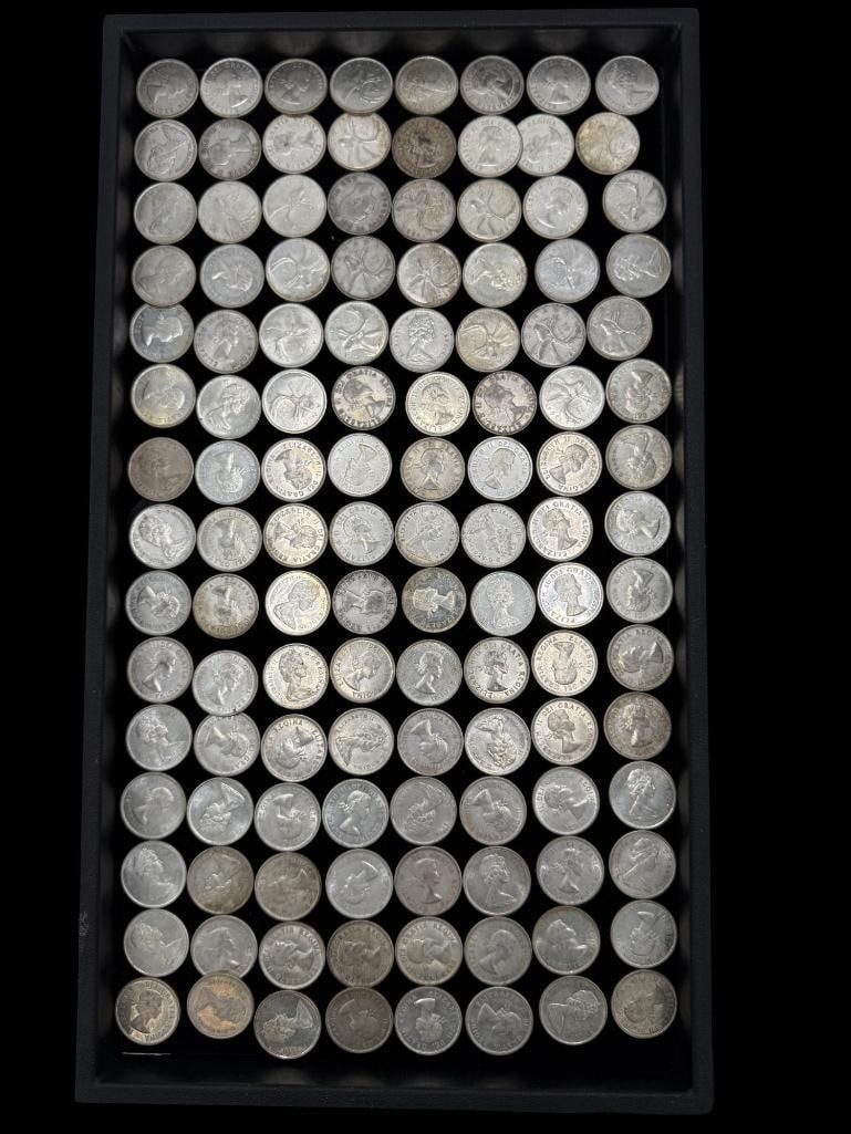 Large Group of Canada Silver Quarters (1 of 2)