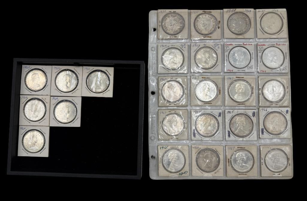 Group of Canada Silver Dollars (1 of 5)