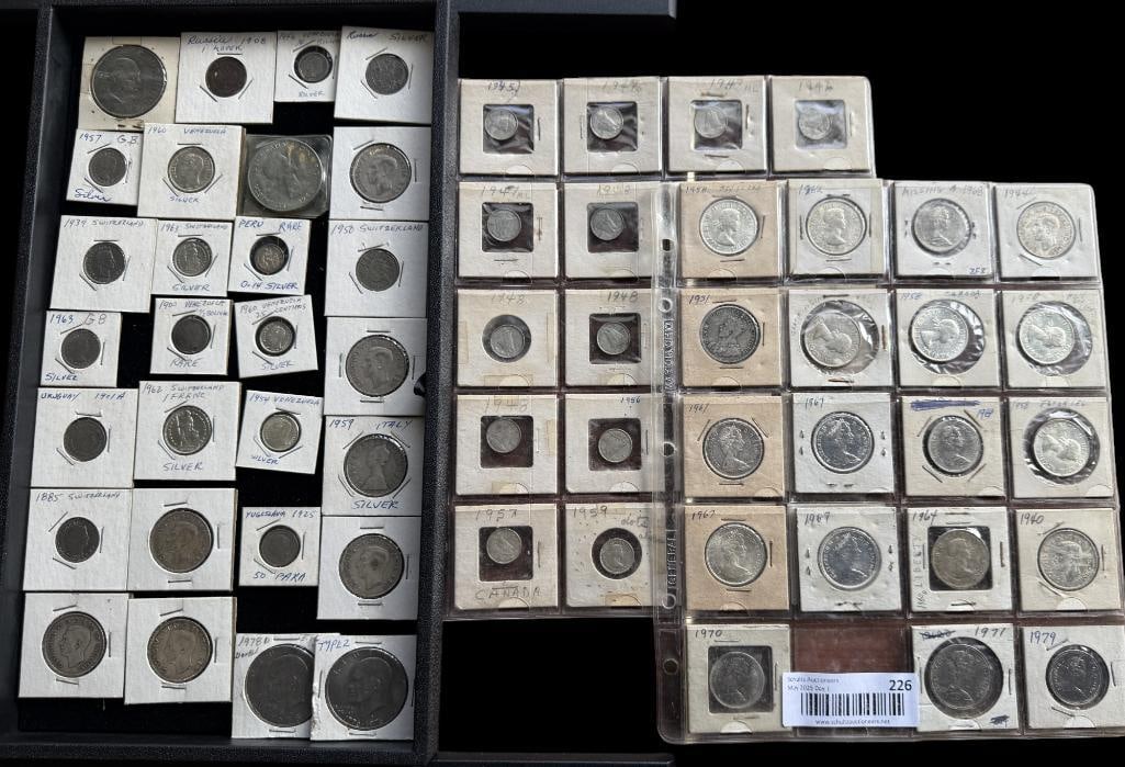 Mixed Group of Canada Silver Coins, Foreign and more (1 of 6)