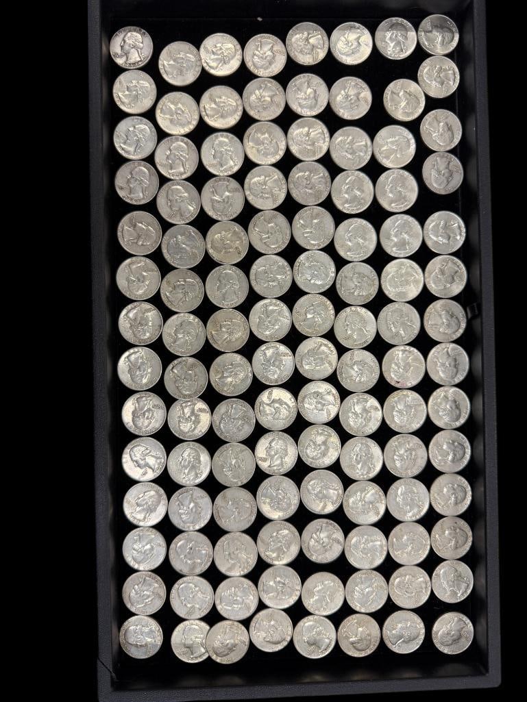 Large Group of Washington Silver Quarters (1 of 2)