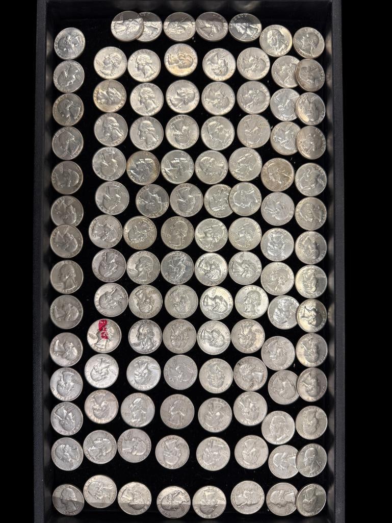 Large Group of Washington Silver Quarters (1 of 2)