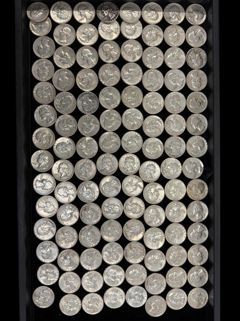 Large Group of Washington Silver Quarters (1 of 2)