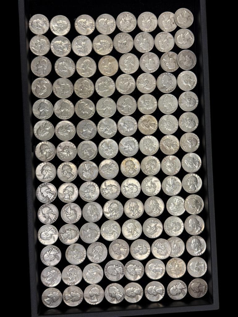 Large Group of Washington Silver Quarters (1 of 2)