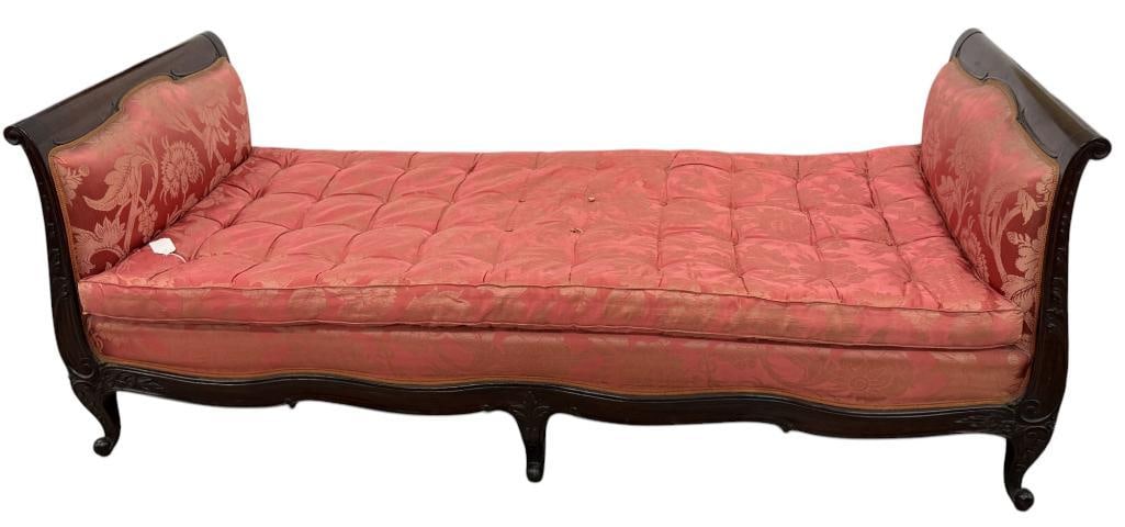 Louis the XV Carved Mahogany Daybed (1 of 5)