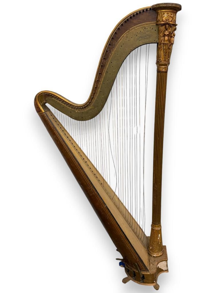 Sebastian Erard Harp: Sebastian Erard Harp. Patent No. 4052. Approx. 68 x 33 x 18 inches. Local Pickup or 3rd Party Shipping Only.