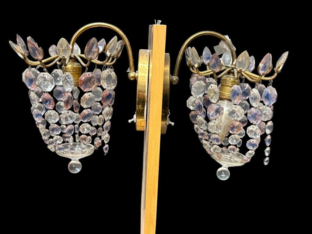 Art Deco Crystal Wall Sconces (1 of 5)