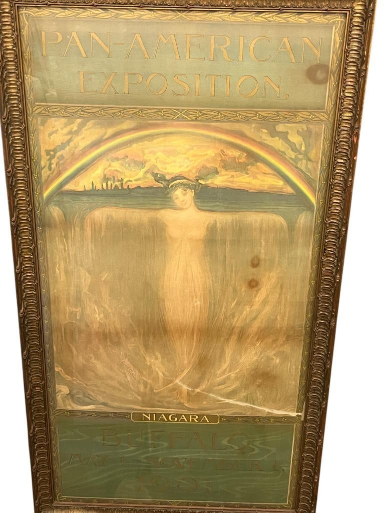 Rare Evelyn Rumsey Cary 1901 Pan Am Buffalo NY Poster (1 of 10)