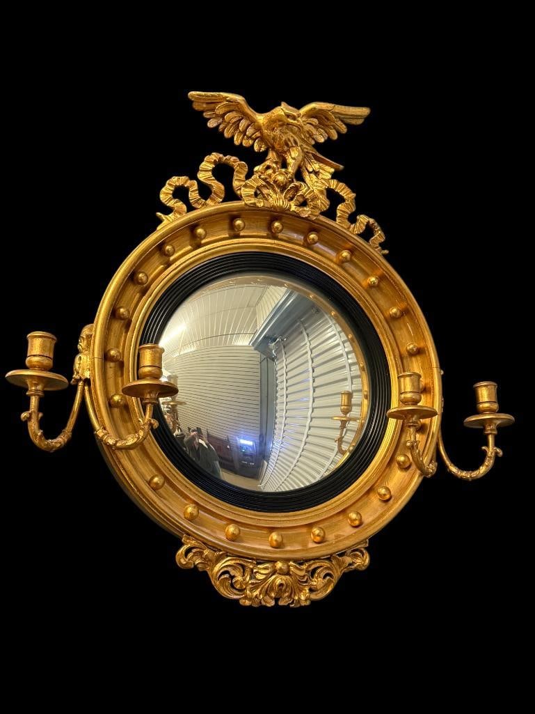 20th Century American Federal Convex Mirror with Eagle (1 of 7)