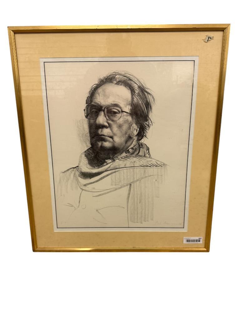 Pietro Annigoni signed Lithograph Self Portrait (1 of 4)