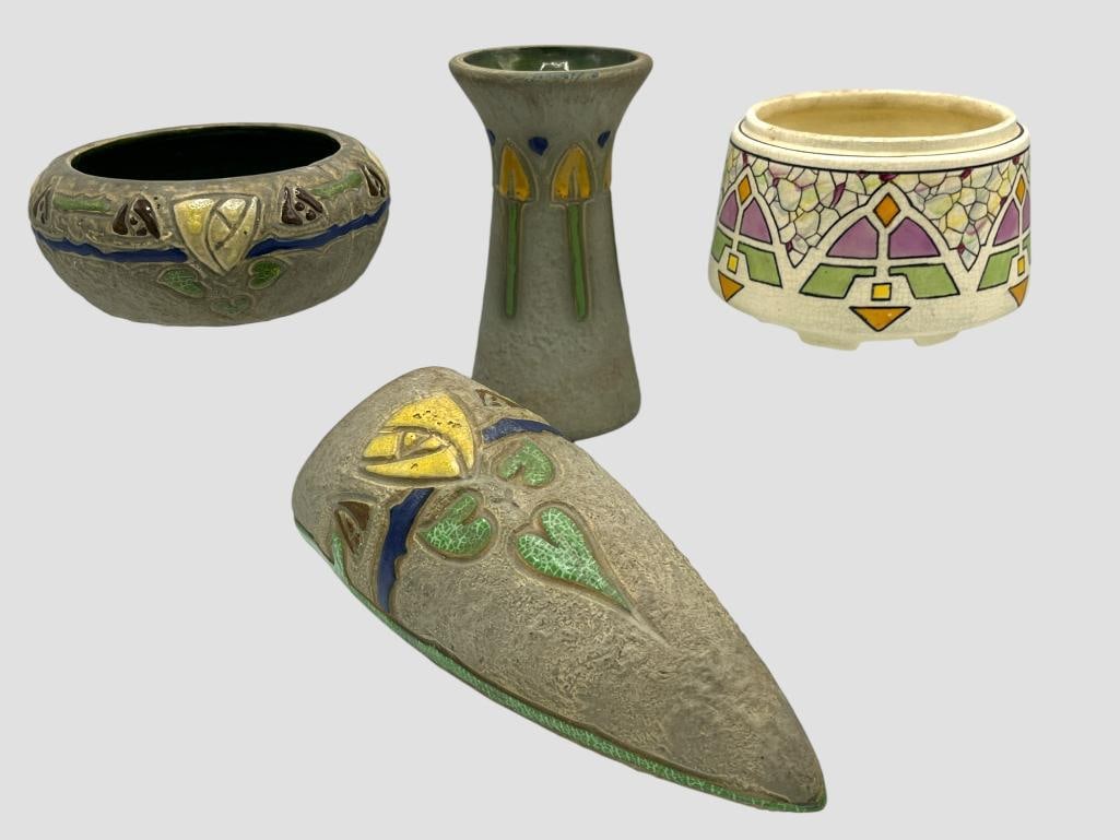 Roseville Mostique Vase, Bowl and more (1 of 15)