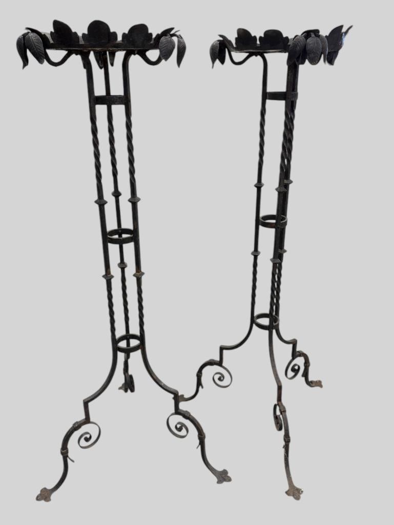 Two Tall Wrought Iron Plant Stands (1 of 5)