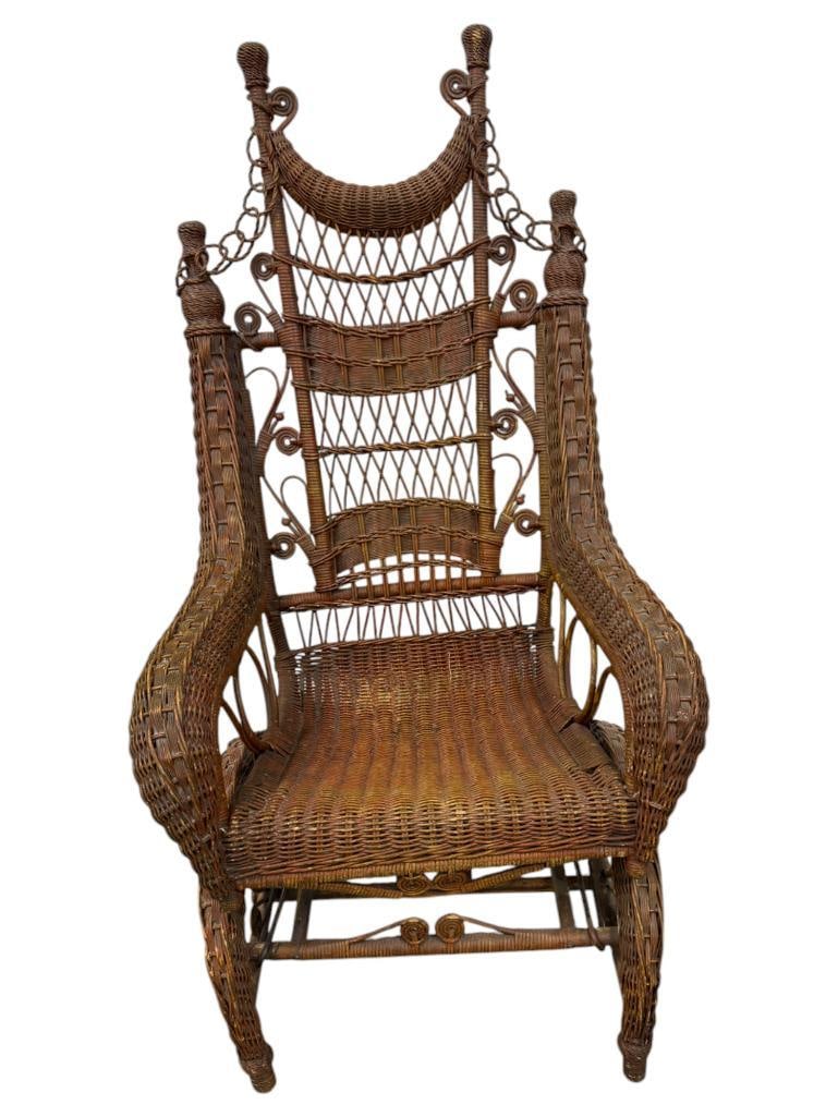 Victorian Wicker Platform Rocker (1 of 5)