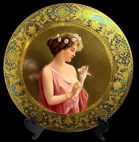 Fabulous KPM signed Painting on Porcelain of Marguarite