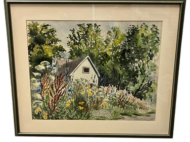 Martha Burchfield 1969 signed Watercolor