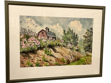 Martha Burchfield 1970 signed Watercolor