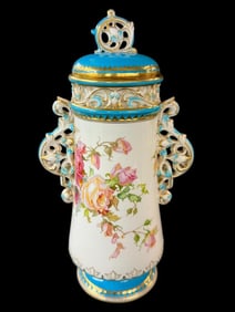Minton Porcelain Vase with Lid