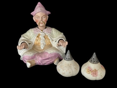 German Bisque Chinoiserie Nodder