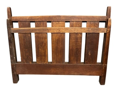 Gustav Stickley signed Oak Double Bed Frame