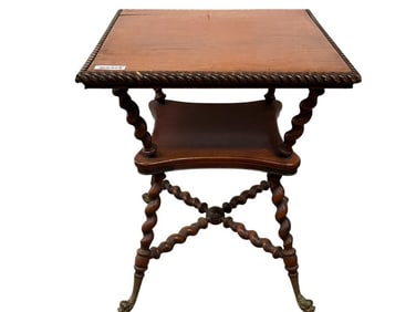 Cherry Table with Barley Twist and Dragon Feet