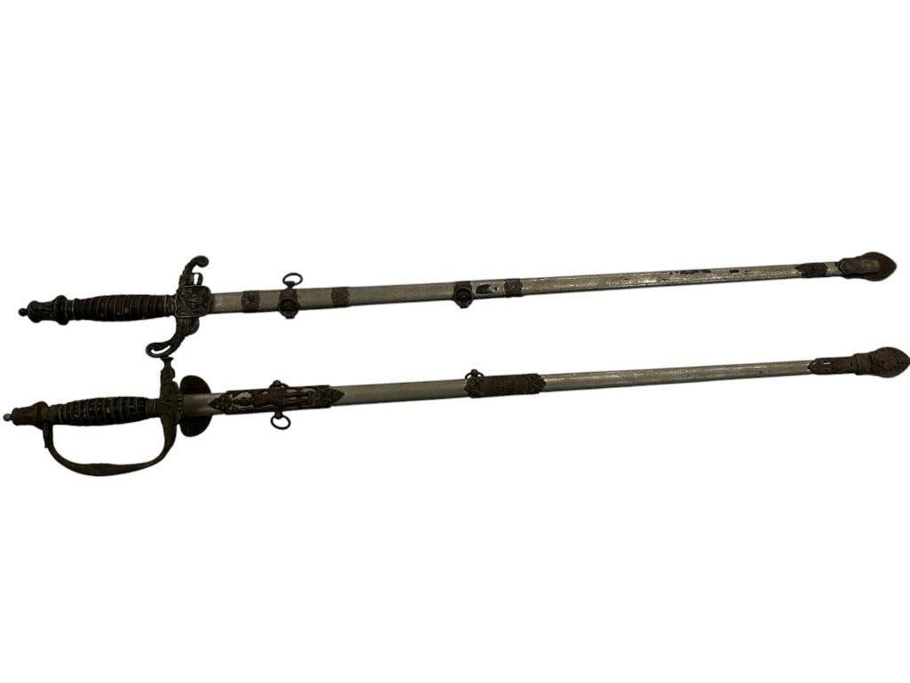 Masonic Knights of the Maccabees Swords: Masonic Knights of the Maccabees Swords. 2 pieces. Approx. 4.5 x 37 inches.