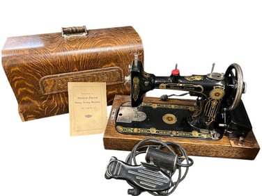 Western Electric Sewing Machine in Oak Case
