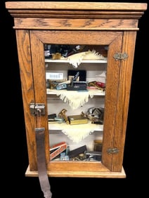 Cabinet with Razors and Shaving Items