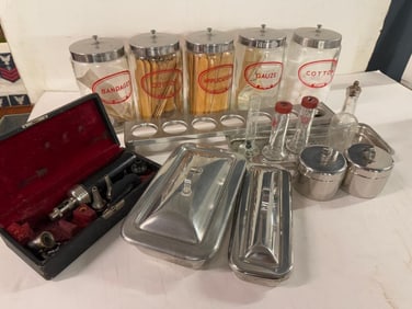 Glasco Medical Jars, Doctors Trays etc