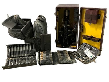 Bausch & Lomb Microscope and Emdee Schell Bag