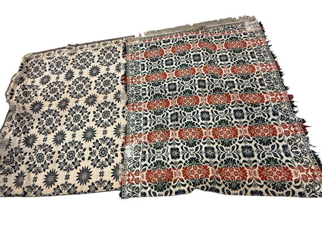 Two Antique Coverlets Dated 1839 and 1851 (1 of 14)