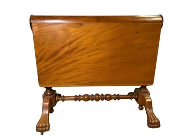 Walnut Claw Foot Drop Leaf Table
