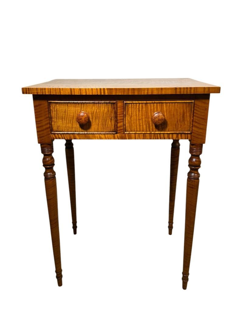 Tiger Maple 2 Drawer Stand (1 of 10)