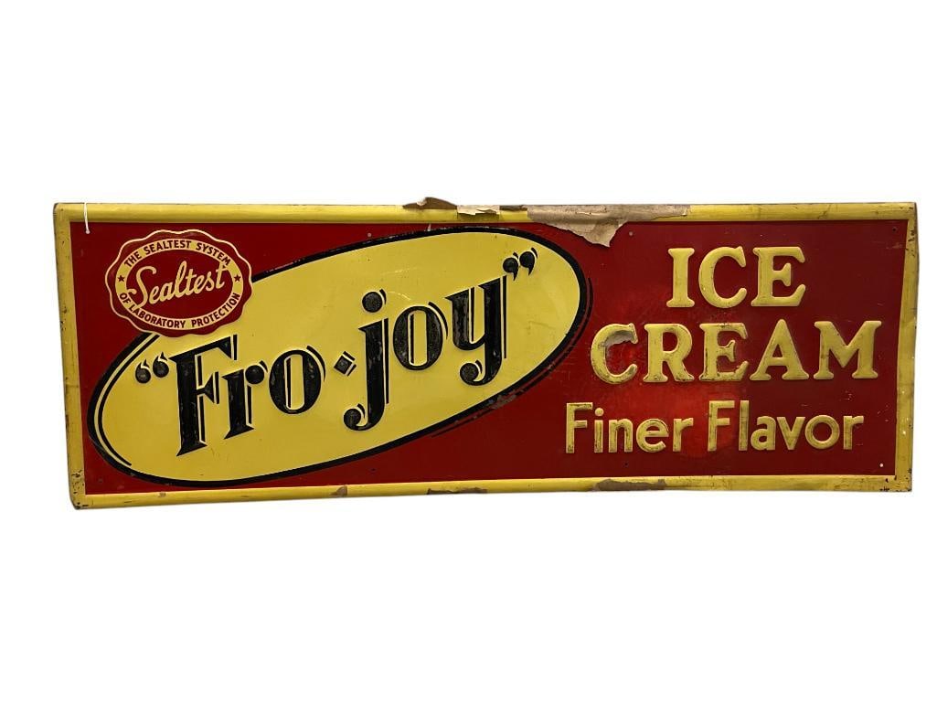 Fro Joy Ice Cream Metal Embossed Sign (1 of 3)