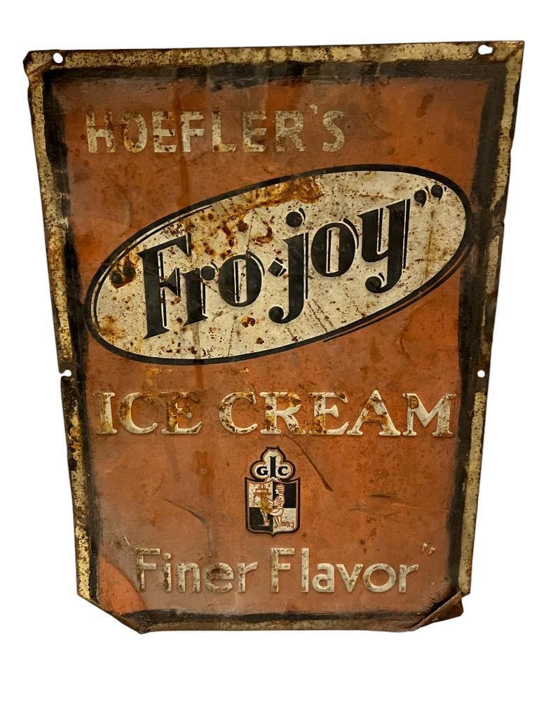 Hoefler's Fro Joy Ice Cream Metal Sign (1 of 4)
