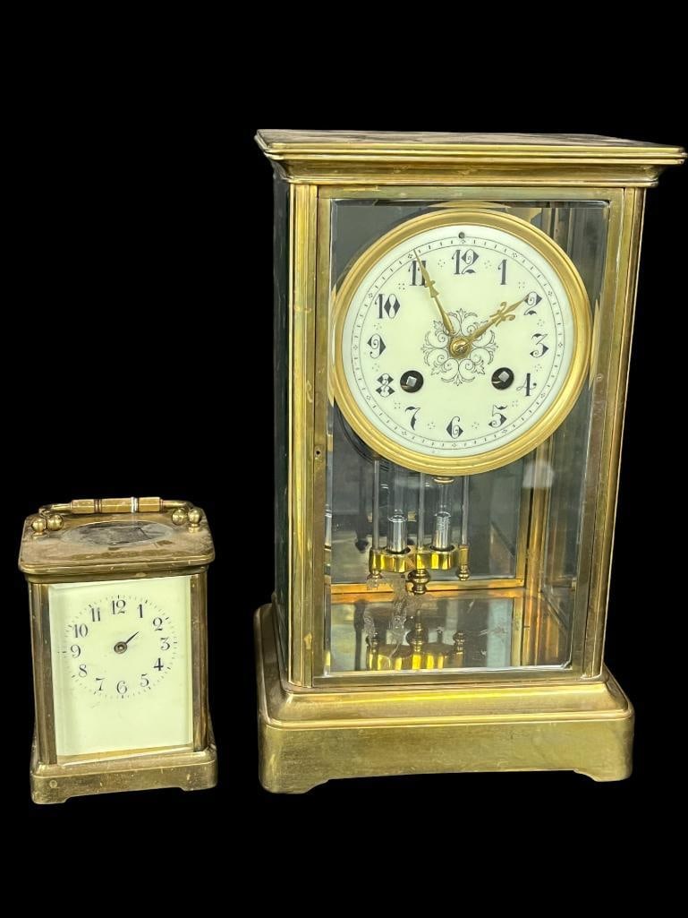 French Carriage Clock & French Crystal Palace Regulator (1 of 7)