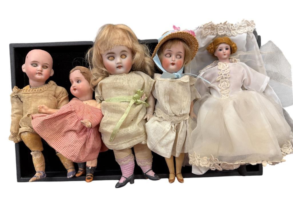 German Porcelain Head Dolls (1 of 4)