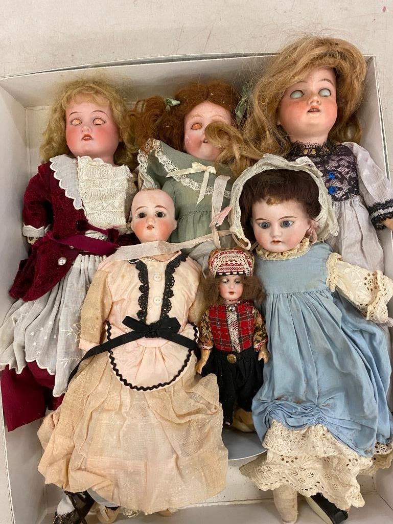 German Open Mouth Bisque Head Dolls (1 of 4)