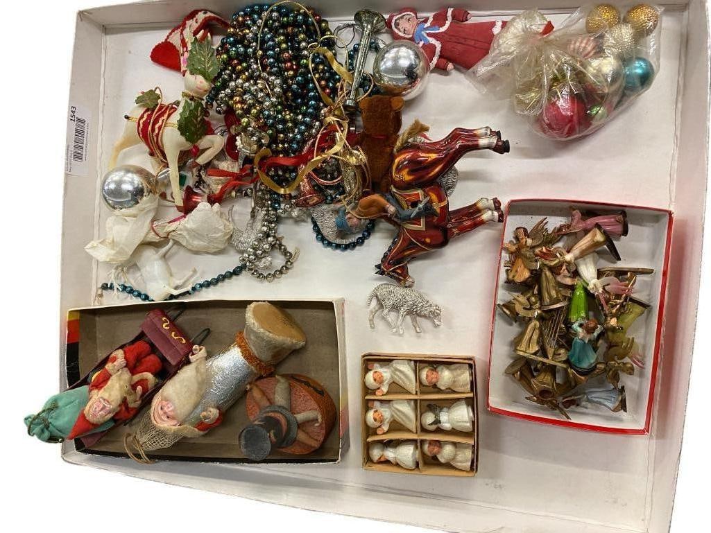 Rare Halloween Candy Container and Antique Christmas Decorations (1 of 6)