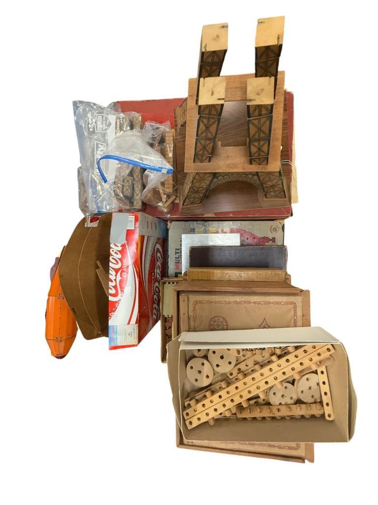 Large Group of Wood Toy Blocks, Eiffel Tower etc (1 of 14)