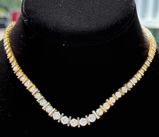 14k Gold and Diamond Necklace